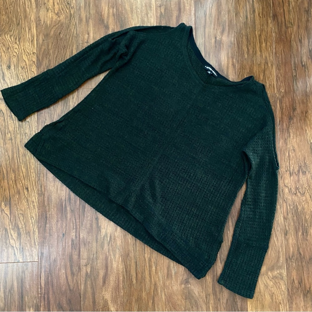 Inspired Hearts Waffle Knit Top Medium